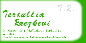 tertullia raczkevi business card